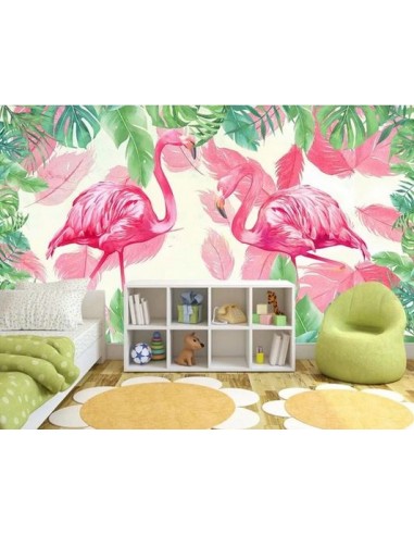 Papier Peint Flamant Rose 4 Murs Duo s'inspire de l'anatomie humaine