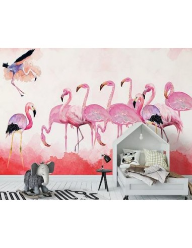 Papier Peint Flamant Rose 4 Murs Groupe une grave pollution 