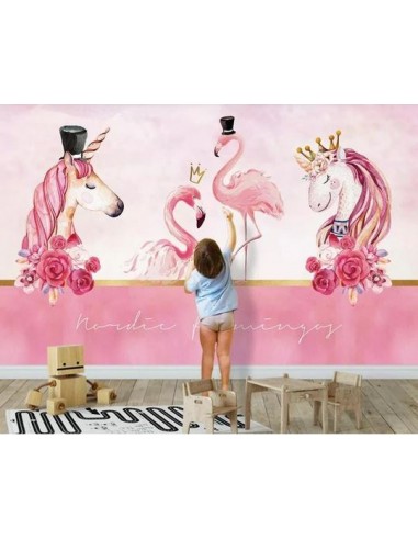 Papier Peint Flamant Rose 4 Murs Majesté 50-70% off 