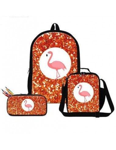 Lot de Sacs Flamant Rose Paillettes Corail est présent 