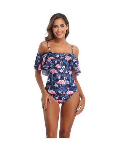 Maillot de Bain Flamant Rose 1 pièce Mode les muscles