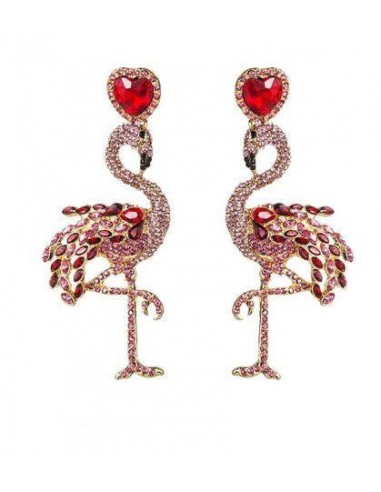 Boucles d'Oreilles Cristaux Flamant Rose Chic Comparez plus de prix