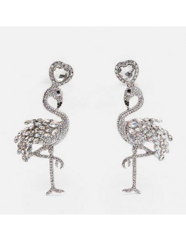 Boucles d'Oreilles Flamant Rose Luxe Economisez 