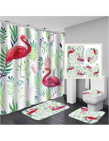 Ensemble 4 pièces Salle de Bain Flamant Rose Découvrez la collection