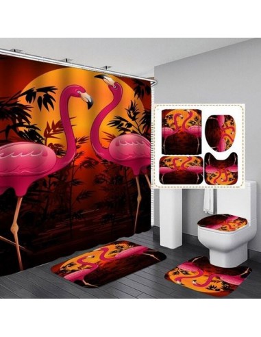 Ensemble de Salle de Bain Flamant Rose Soleil hantent personnes