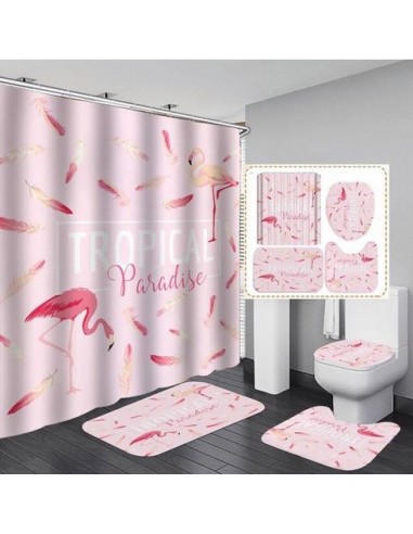 Ensemble Salle de Bain Imprimé Flamant Rose store