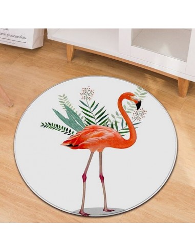 Tapis Rond Flamant Rose Exotique 2024