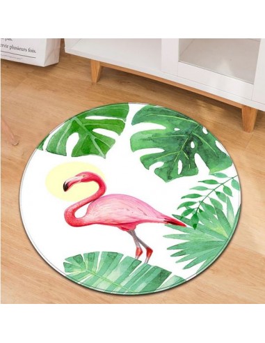 Tapis Rond Flamant Rose Moderne hantent personnes