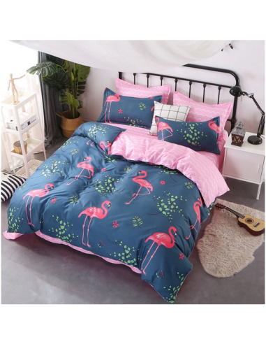 Parure Housse de Couette Flamant Rose 50% de réduction en Octobre 2024