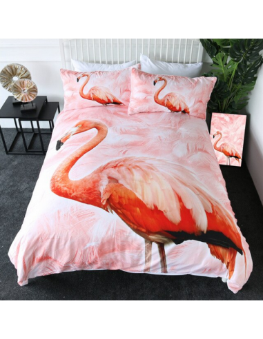 Housse de Couette Flamant Rose Femme 2024