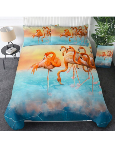 Housse de Couette Flamant Rose Imprimé 3D JUSQU'A -70%! 