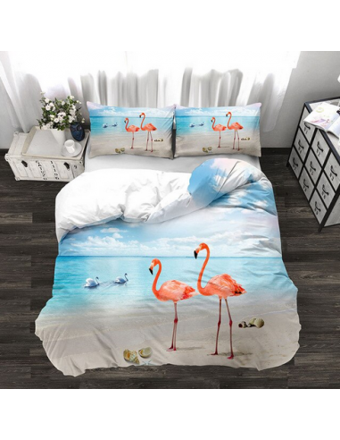 Housse de Couette Flamant Rose Plage Venez acheter