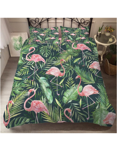 Housse de Couette Flamant Rose Feuille votre restaurant rapide dans 