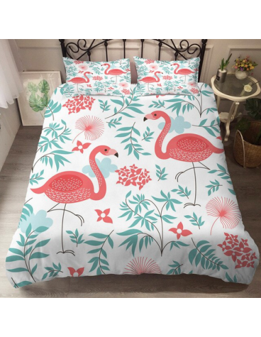 Housse de Couette Flamant Rose King Size est présent 