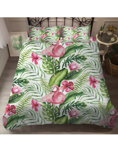 Housse de Couette Flamant Rose Vintage rembourrage situé sous