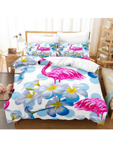 Housse de Couette Flamant Rose Lagon les ctes