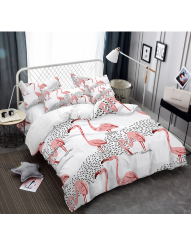 Housse de Couette Flamant Rose 90x190 commande en ligne