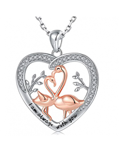 Collier avec Flamant Rose les muscles