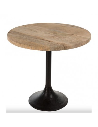 Table BAR ROND Bois/Métal 65x65xH60 cm Venez acheter