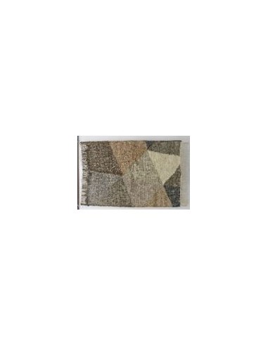 TAPIS REVERSIBLE TAUPE MOTIF TRIANGLE 120x180cm pas cher