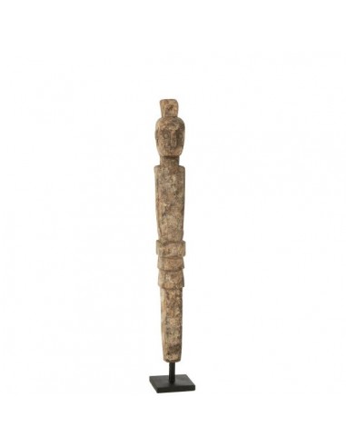 Statue LAUWRA Bois Naturel S Ø12xH80 cm vente chaude votre 