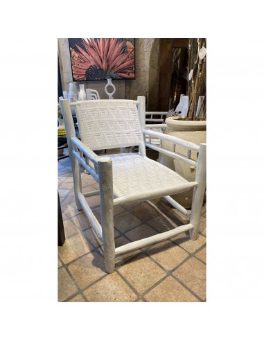 Fauteuil BASTIA blanc 62x75xH82cm commande en ligne