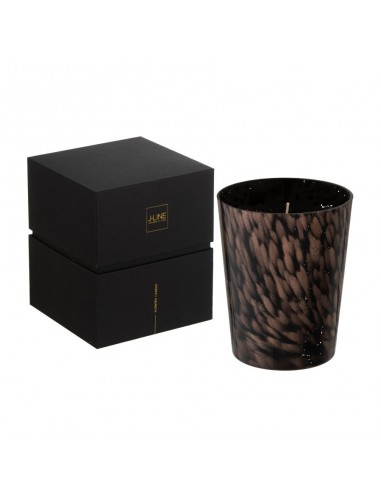 BOUGIE  NOA BOIS SANTAL NOIR/OR13x13x16cm en stock