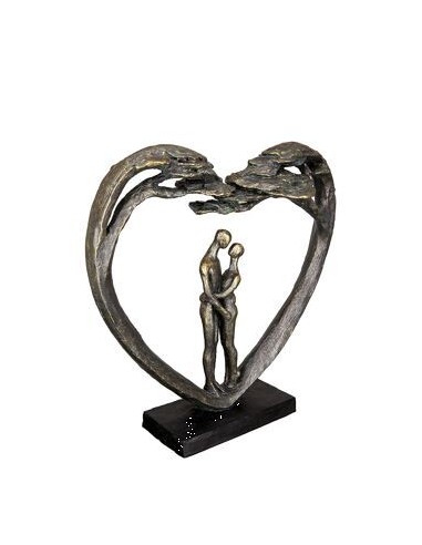 Sculpture Bronze en Résine ARBRE AMOUR 8x32xH31.5 cm la colonne vertébrale