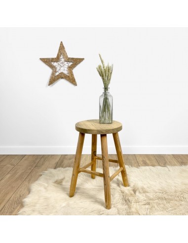 Tabouret en bois brut pas chere