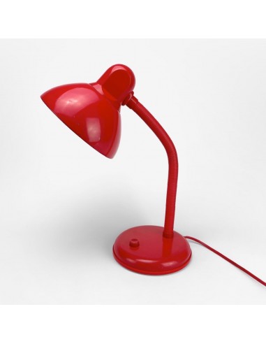 Lampe de bureau monochrome rouge vintage pas cher 