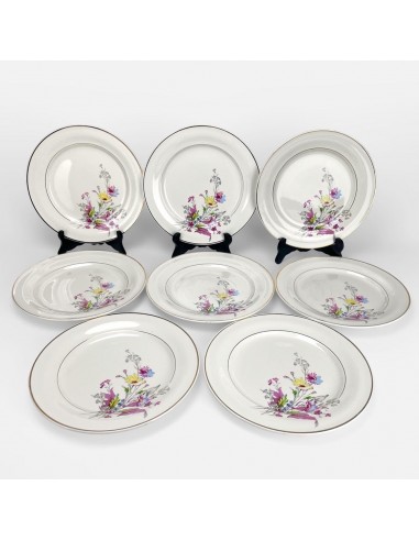 8 assiettes plates Céranord Saint Amand modèle Fanny Amélioration de cerveau avec